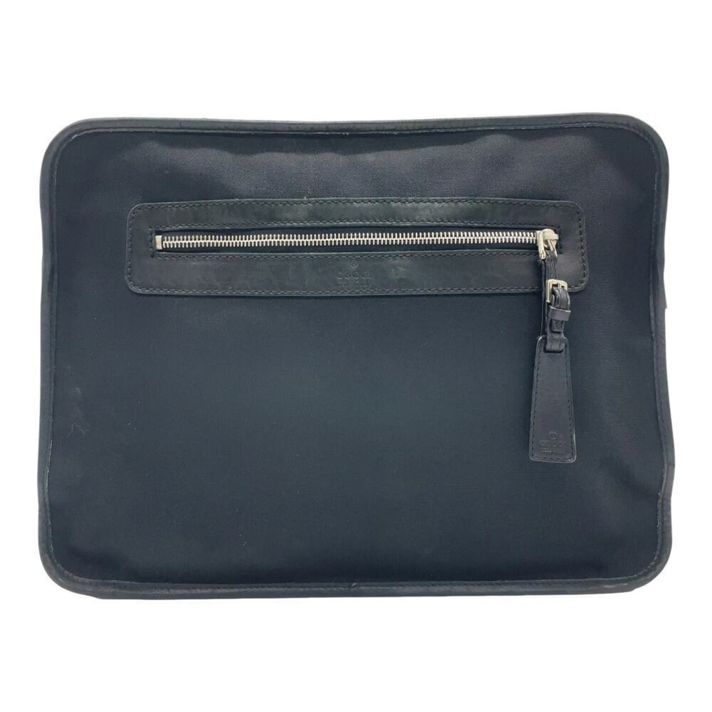 Gucci Nylon x Leather Large Black Shoulder Messenger Bag - Picture 2 of 16